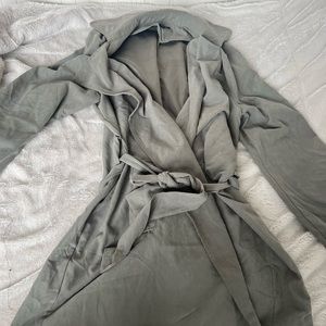 Velvet trench coat